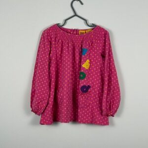 VTG Chicka Chicka Boom Boom Girls Pink Polka Dot ABCD Alphabet Top Size 4T